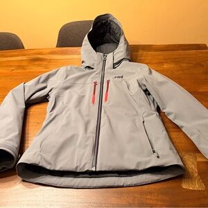 Helly Hansen Charcoal Jacket with Yellow Trim Medium